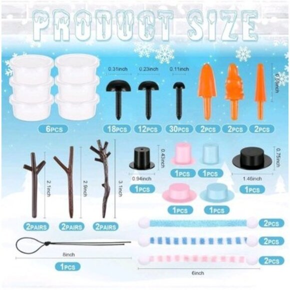 Shappy 6 Pack Christmas Craft DIY Snowman Kit Build a Snowman Crafts Fun Kit - Picture 3 of 7